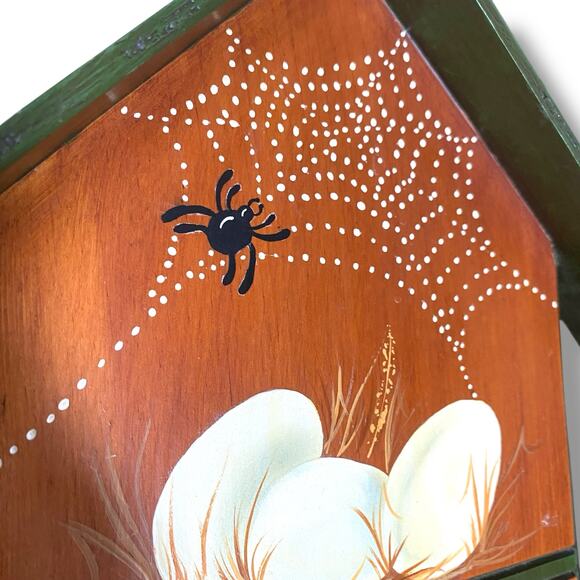 VTG Hand Painted Hen House Art Wooden Plaque Home Artist 1970s Eggs Chics - Picture 15 of 16